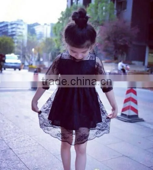 Sexy Wholesale Black Lace Dress 2015 Good Material Black Lace Dress