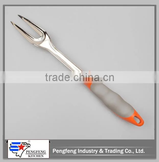 Two teeth stainless steel unique meat fork