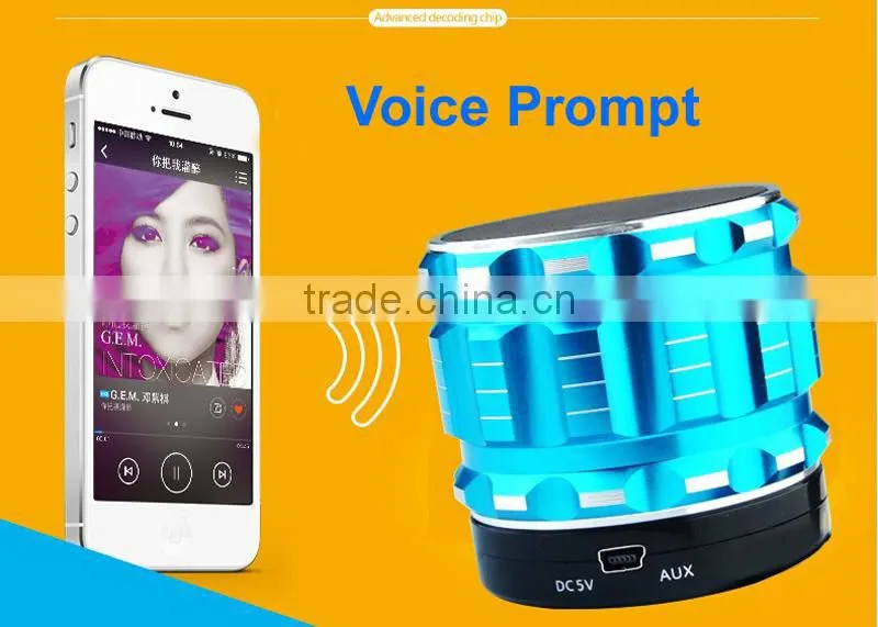 Portable Mini Bluetooth Speakers Metal Steel Wireless Smart Hands Free Speaker With FM Radio Support SD Card for MP3 Player