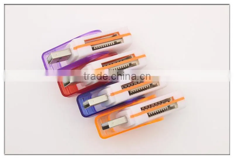 mini colorful rotatable smart chip card writer and reader with 4 slots(OS-CR135)