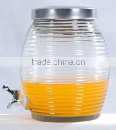 5L glass demijohn with glass lid