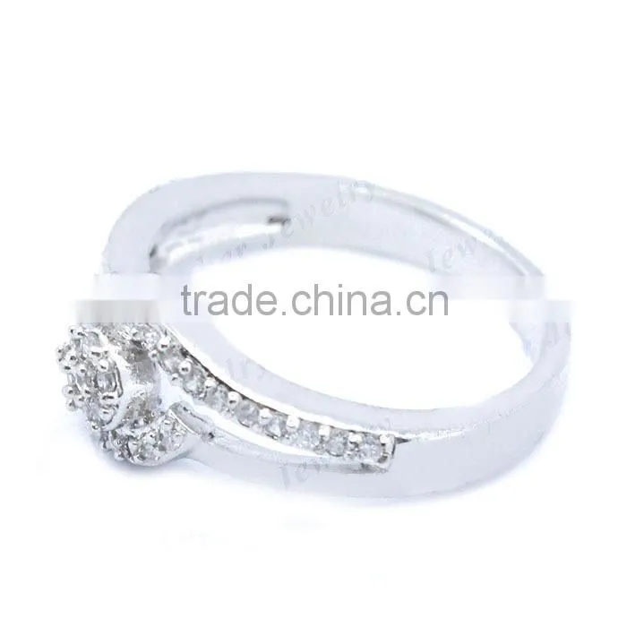 newest silver jewelry -925 silver ring with tiny white CZ