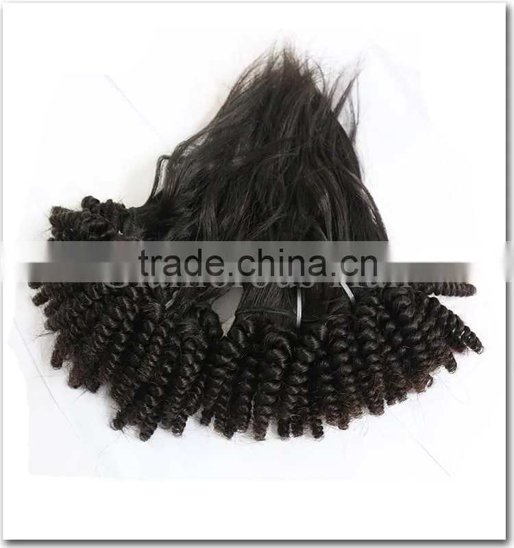 Virgin unprocessed human hair from one donor, top quality kinky curly indian hair braid in human hair