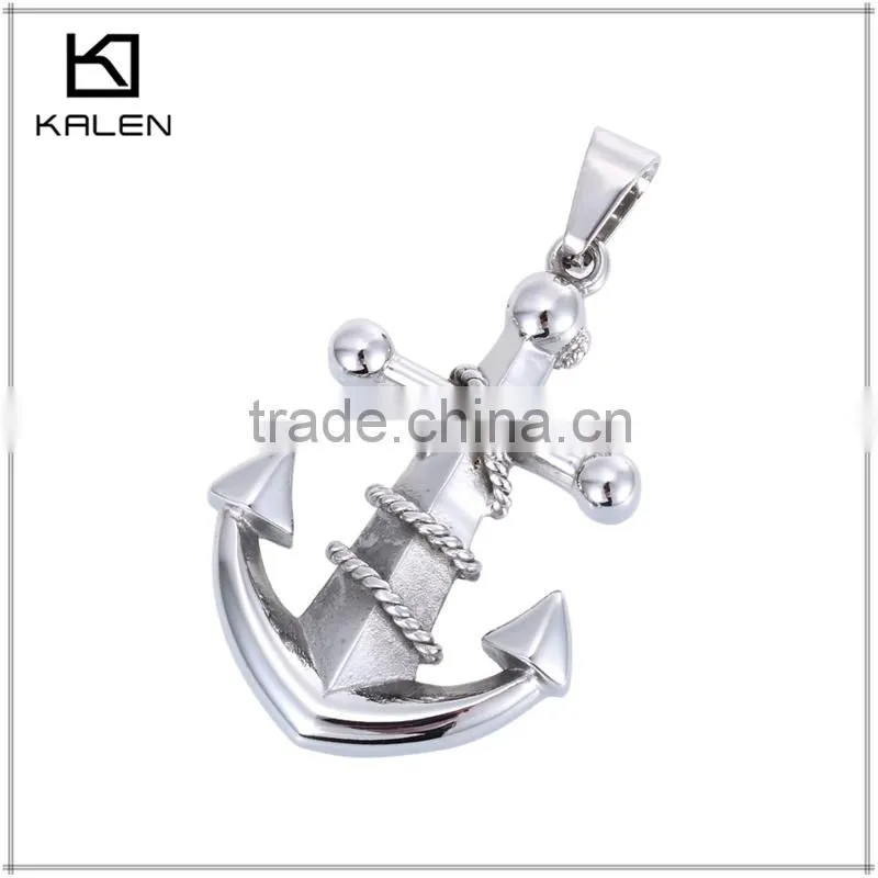 Top sale 2015 popular anchor design custom stainless steel pendant