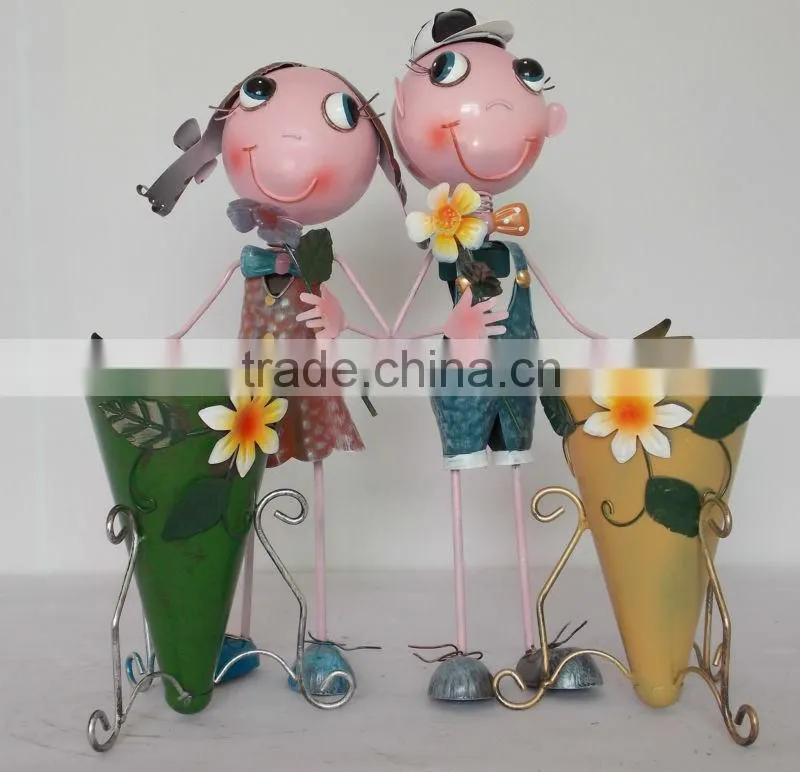 Flower metal bucket