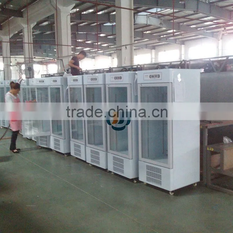 8-20 degree scientific and pharmacy use freezer glass door CFC free refrigerant