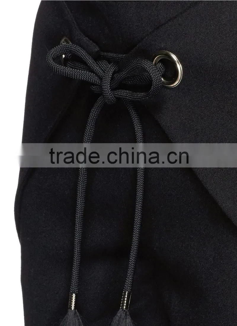 Black tie connected fashional style women formal pants