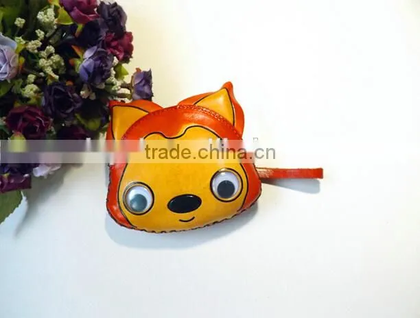2015 China Wholesale High quality genuine leathter animal leather coin purse, coin case