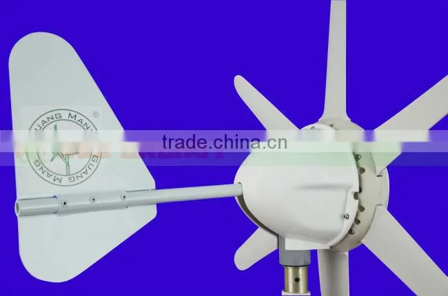 300W Max watt wind generator with 6 PCS blades. Combine with wind/solar hybrid controller.