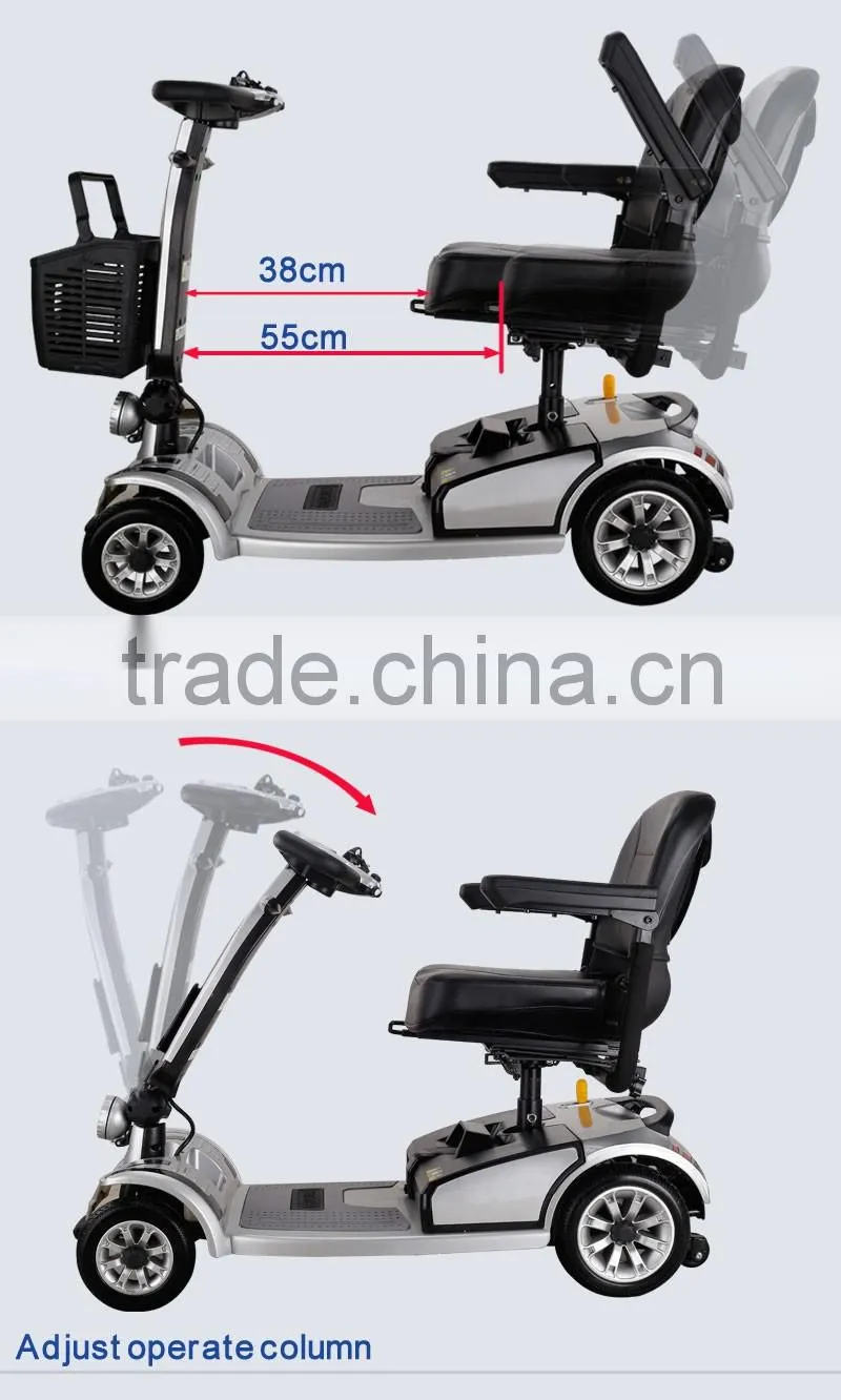 CE disabled person electric lightweight mobility scooter with bike and chair / bicycle