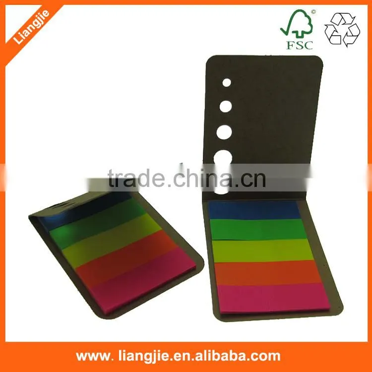 Zigzag sticky notepads custom logo printed in advertised paper case/box
