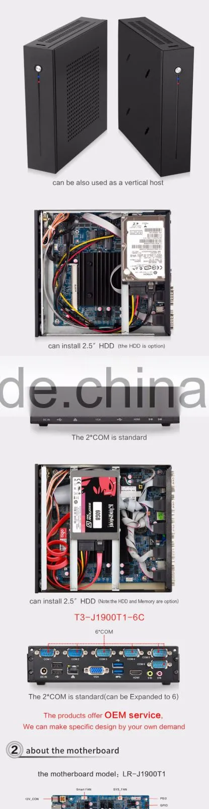 2016 new arrival hdmi vga cheapest Mini PC 12V celeron J1900 support windows 10 linux