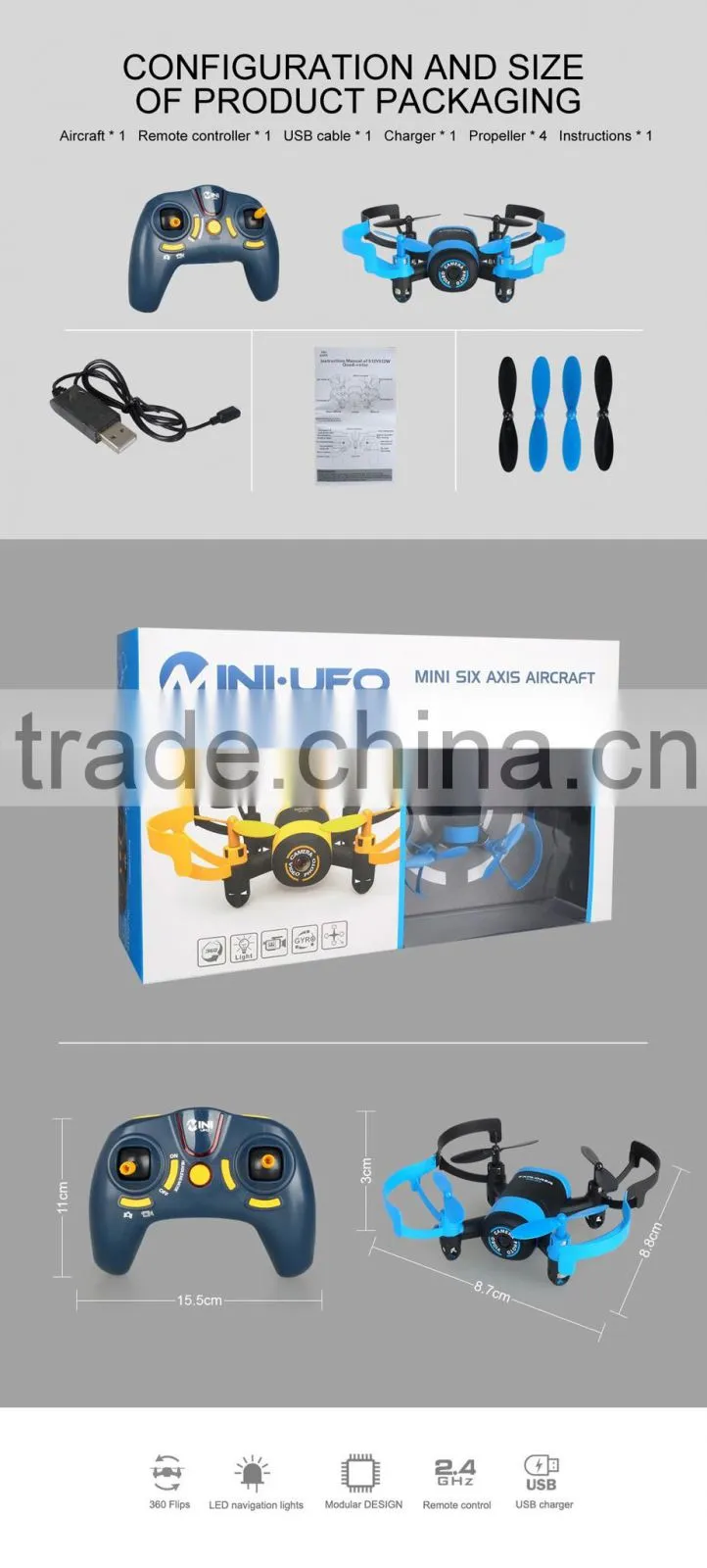 JXD 512V Small Flying Saucer UFO 2.4G Mini Quadcopter with 0.3MP Camera Headless Mode RC Drone