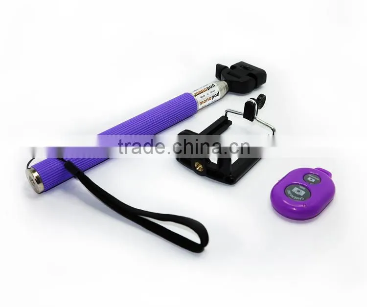 2015 new stick selfie with bluetooth custom selfie-stick for cell phone