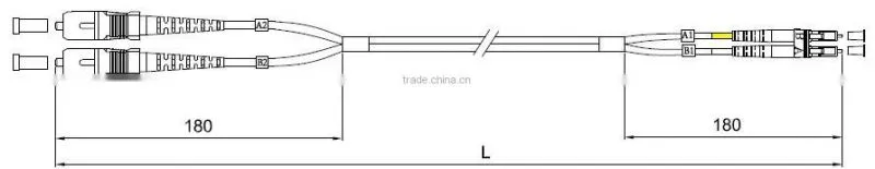 High quality China-made LC APC-SC APC Duplex Fiber optic patch cord