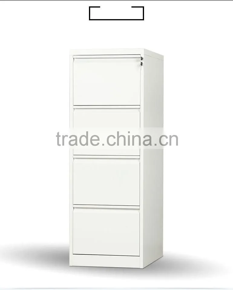 4 Door Locking Storage Drawer and Full Length Handles Metal File Cabinet