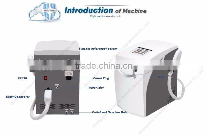 best quality portable ipl machine /e-light ipl machine ce approved with 100000shots lamp life