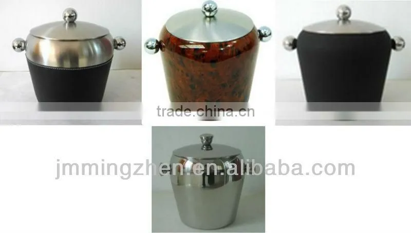 Hot sale 1.0L stainless steel ice bucket with lid for bar