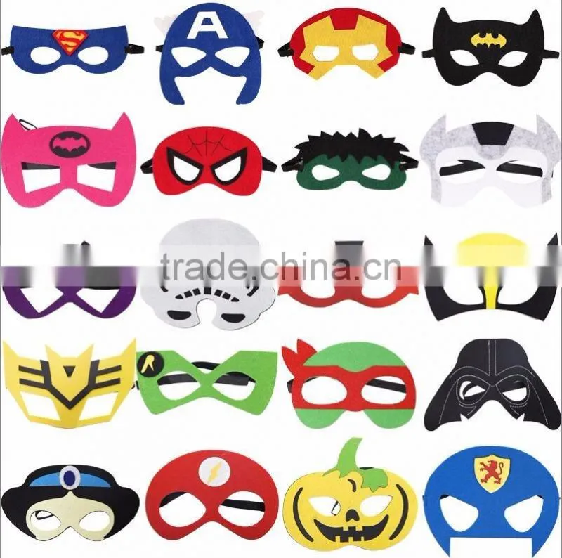 Wholesale Masquerade Black Party Eye Superhero Kids Cheap Felt Mask