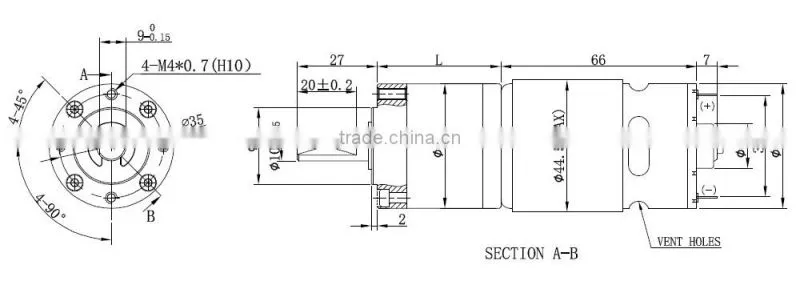 dc 12v 24v encoder gear motor