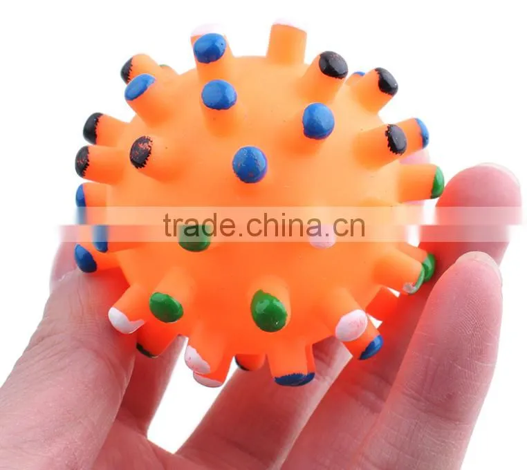 colorful pet soft plastic ball pet voice sound ball