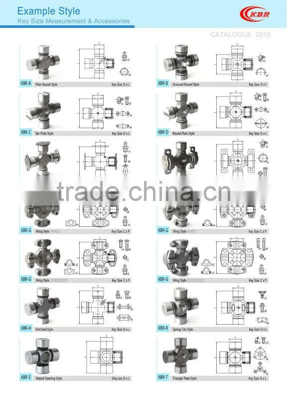 1237 KBR Heavy Size Hot Selling 92*288.88 12C Cardan Joint for Construction Manchinery