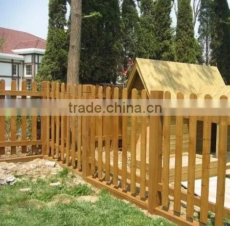 Outdoor wooden garden fence