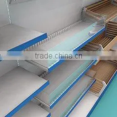 supermarket fruit and vegetables shelves