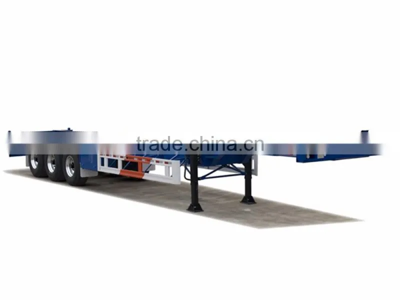 China manufacturer 3 axle 40ft flatbed container trailer