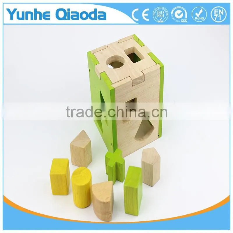 colorful Cube For Shape Sorter Cognitive And Matching Wooden Toys