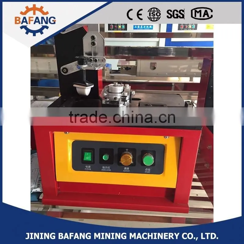 Semi Automatic Circle Plate Expiry Date Ink Pad Cup Code Printing Machine TDY-380