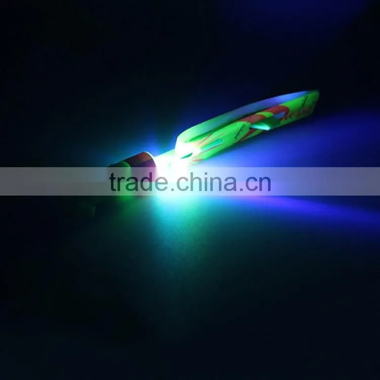 LED Rocket Launcher Copters, bamboo dragonfly toys charm