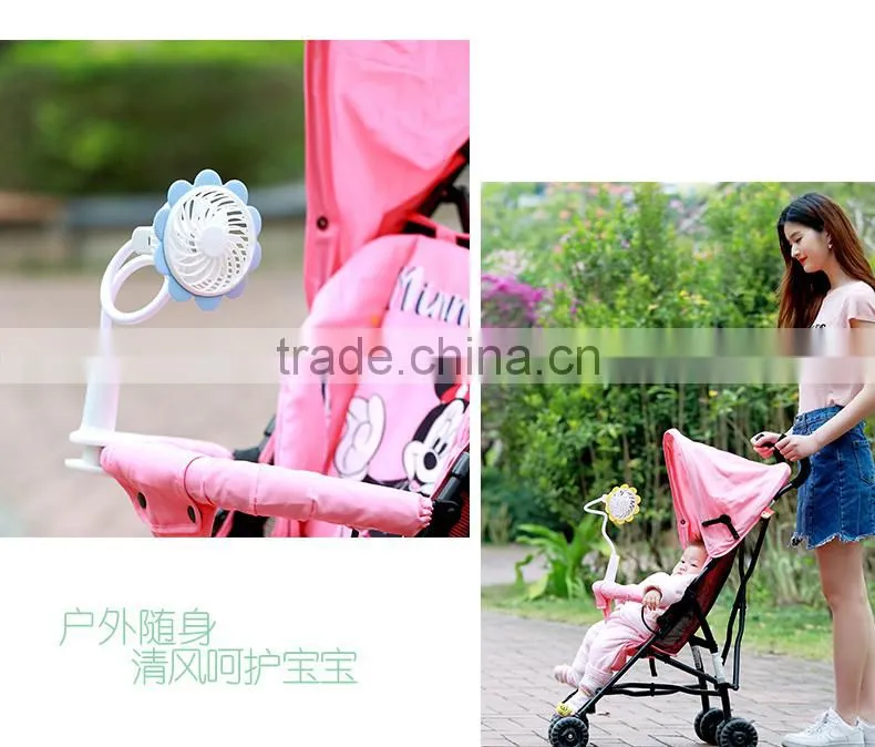 Cute Lovely USB Rechargeable Clip Fan, Student Dormitory Bedside Clip Fan, Mini USB Sunflower Fan