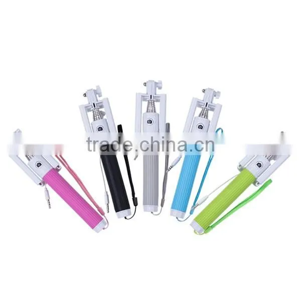 2015 Factory supply Selfie Stick with zoom for iphone and Andriod, handheld selfie stick