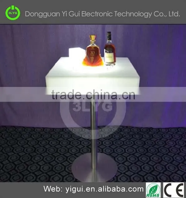 Waterproof wedding RGB led square table for wedding