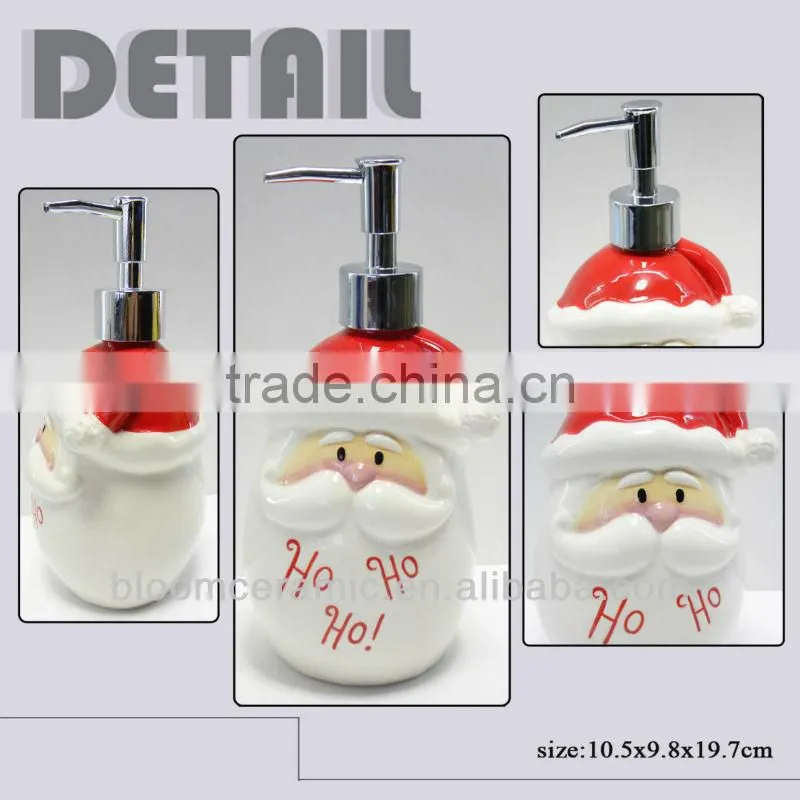 Santa Claus shampoo bottle design with pump cap