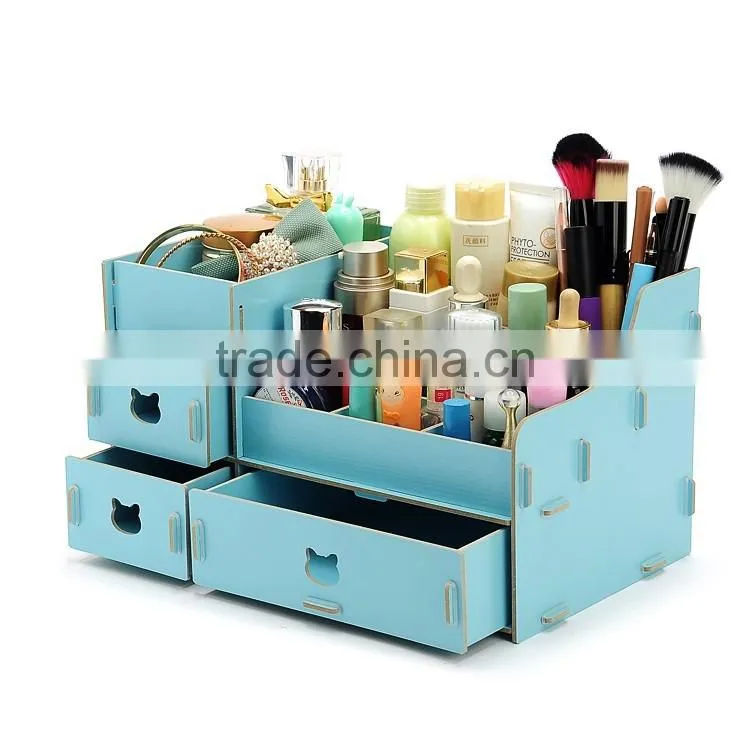 Cosmetics storage box DIY desktop creative storage box explosion models wooden storage box