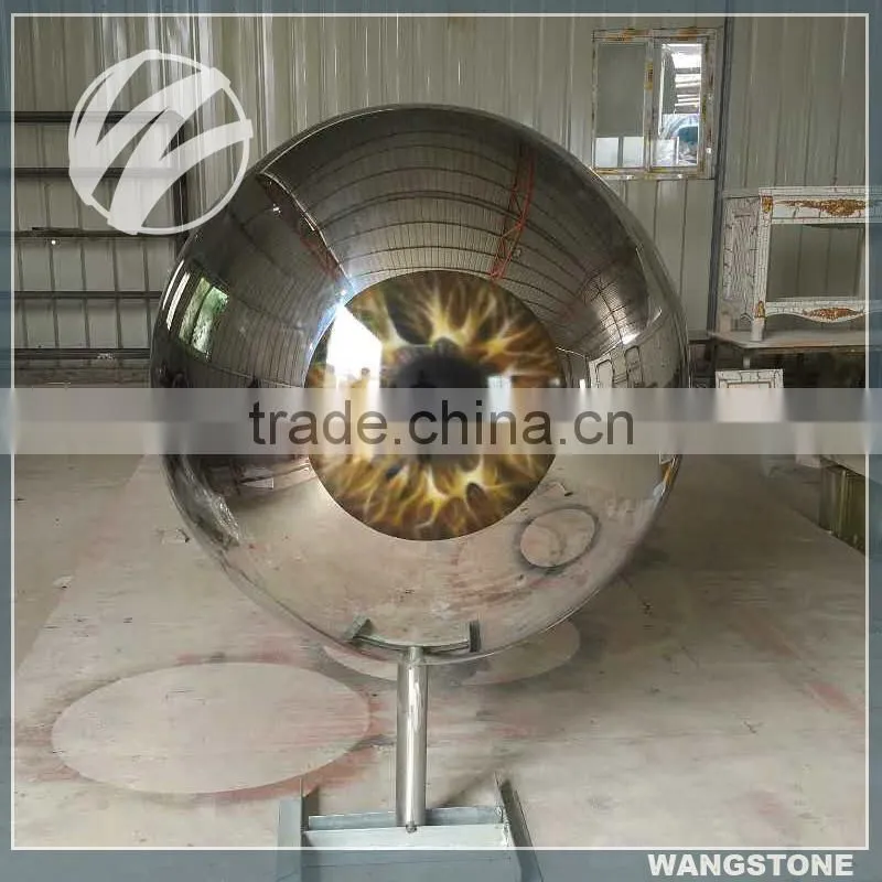 Large Stainless Steel Eyeball Metal Garden Sculpture