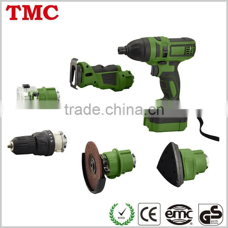 Portable Cordless Combo Kit with 6 Interchangeable Attachments