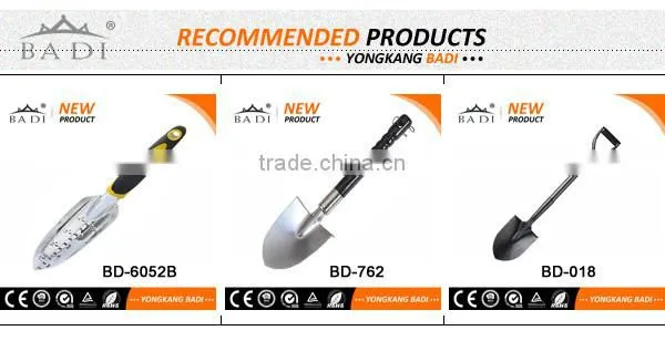 long wooden handle aluminum head shoveling snow