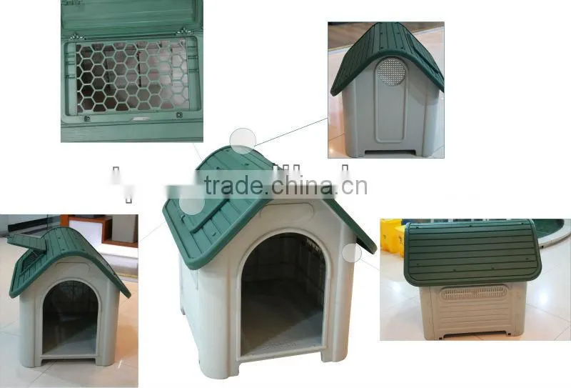 2016 Factory Direct wholesale ventilation rainyproof Plastic Dog Kennel