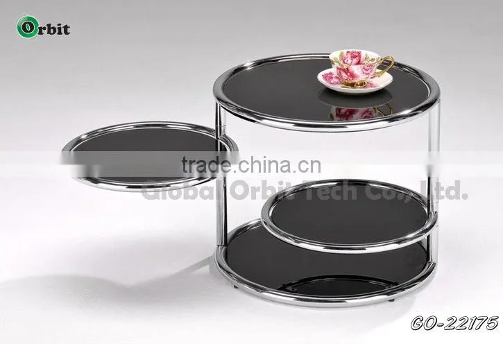 swivel glass coffee table