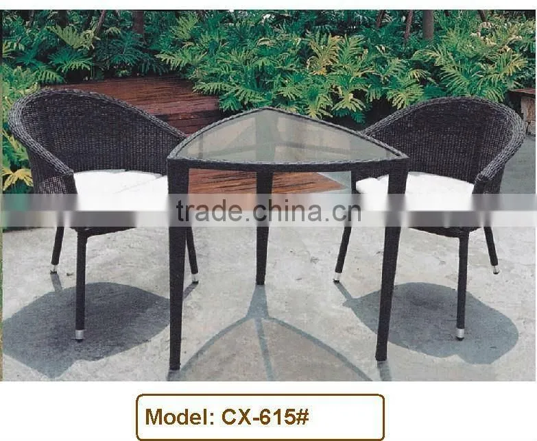 rattan and metal dining chair