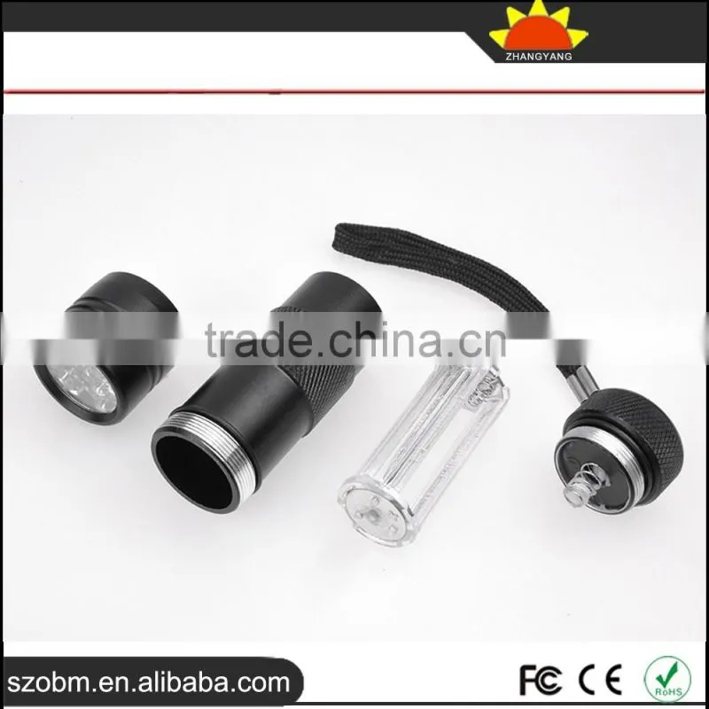 HOT sales 12 LED 395-400 nm UV Purple Light flashlight torch