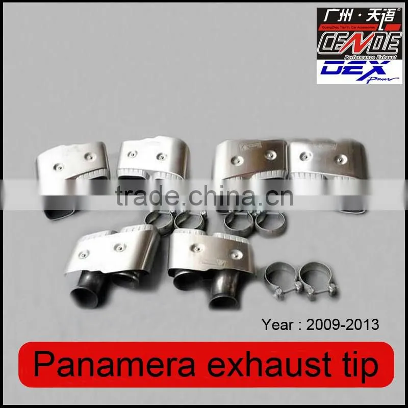auto tuning stainless exhaust tips in exhaust system for Panamera