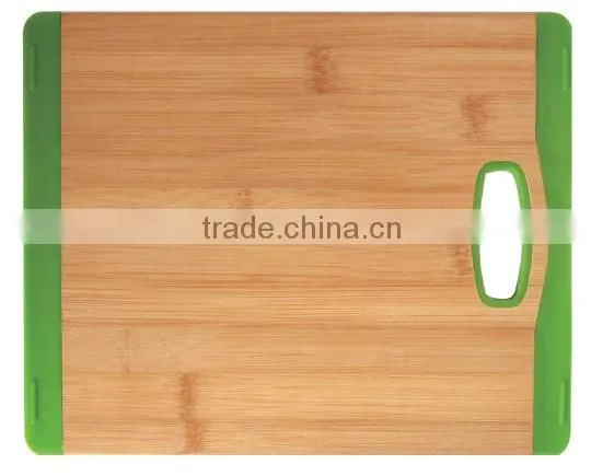 Four sizes cutting board with silicone anti-slip handle #32025