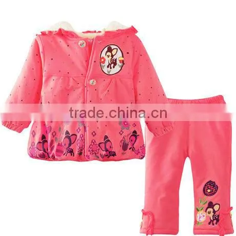 Velvet vivid red cotton baby girl party dress baby clothes with waist belt from China