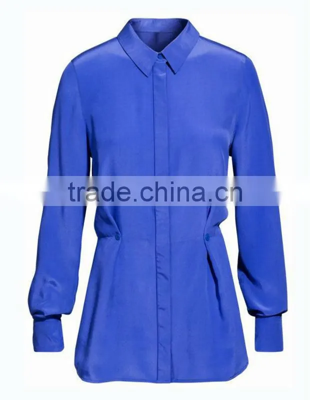 100% cupro long style high fashion ladies suit skirt and blouse