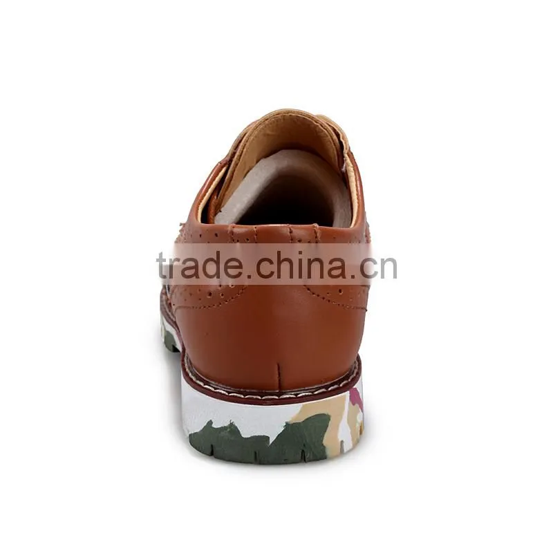 fashion stylish camouflage leather casual shoes fashion men high quality, made in china casual men shoes have sample for male