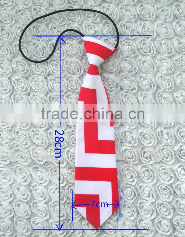 Small red white striped ties ,stylish Convenient Tie for Kids boy